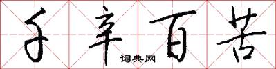 千辛百苦怎么写好看
