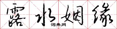 露水姻缘怎么写好看