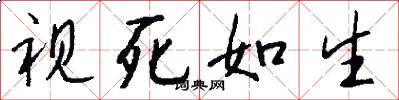 视死如生怎么写好看