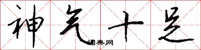 神气十足怎么写好看