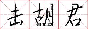 击胡君怎么写好看