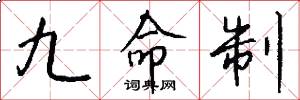 九命制怎么写好看