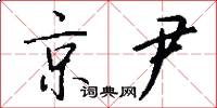 京尹怎么写好看