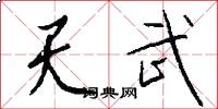 天武怎么写好看