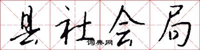 县社会局怎么写好看
