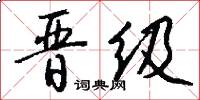晋级怎么写好看