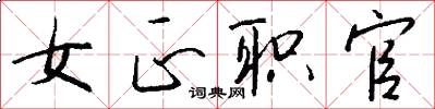 女正职官怎么写好看