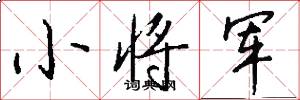 小将军怎么写好看