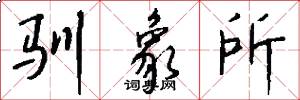 驯象所怎么写好看