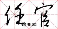 任官怎么写好看