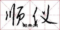 顺仪怎么写好看