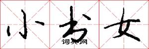 小书女怎么写好看