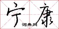 宁康怎么写好看