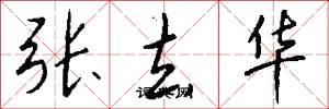 张去华怎么写好看