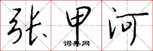 张甲河怎么写好看