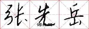 张先岳怎么写好看