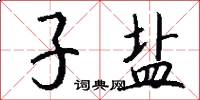 子盐怎么写好看