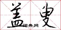 盖叟怎么写好看