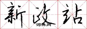 新政站怎么写好看