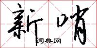新哨怎么写好看