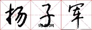 扬子军怎么写好看