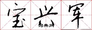宝兴军怎么写好看