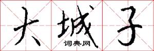 大城子怎么写好看
