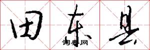 田东县怎么写好看
