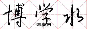 博学水怎么写好看