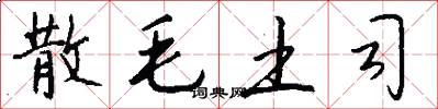 散毛土司怎么写好看