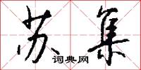 苏集怎么写好看