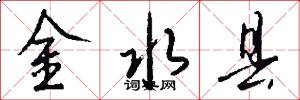 金水县怎么写好看