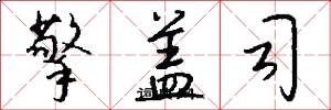 擎盖司怎么写好看