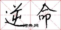 逆命怎么写好看