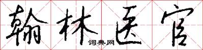 翰林医官怎么写好看