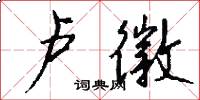 卢徽怎么写好看