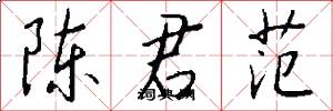 陈君范怎么写好看
