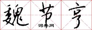 魏节亨怎么写好看