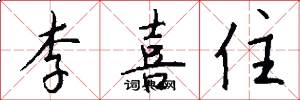 李喜住怎么写好看