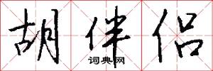 胡伴侣怎么写好看