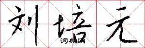 刘培元怎么写好看