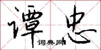 谭忠怎么写好看