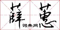 薛蕙怎么写好看