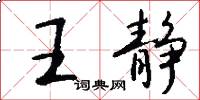 王静怎么写好看