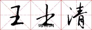 王士清怎么写好看