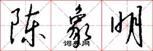 陈象明怎么写好看