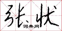 张状怎么写好看