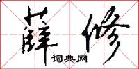 薛修怎么写好看