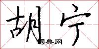 胡宁怎么写好看