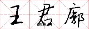 王君廓怎么写好看